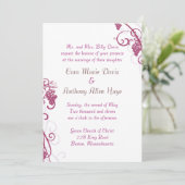 ぶどうの木の結婚式招待状 招待状 (スタンド正面)