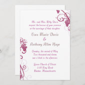 ぶどうの木の結婚式招待状 招待状 (正面/裏面)