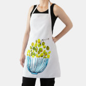 ぶどうの水色かわいい果物 エプロン (インサイチュ)