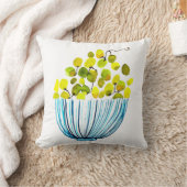 ぶどうの水色かわいい果物 クッション (ブランケット)