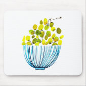 ぶどうの水色かわいい果物 マウスパッド (正面)