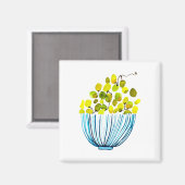 ぶどうの水色かわいい果物 マグネット (正面/裏面)