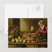 ぶどうを売っている女の子 ポストカード (正面/裏面)