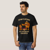 ぶどうを食べるなコラ Meme Monkey ゲーミング Tシャツ (正面フル)