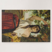 ぶどうイタリアン狩り女性（夏の収穫） ジグソーパズル (横)