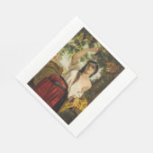 ぶどうイタリアン狩り女性（夏の収穫） スタンダードランチョンナプキン (角)