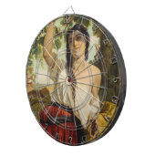 ぶどうイタリアン狩り女性（夏の収穫） ダーツボード (正面右)