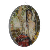 ぶどうイタリアン狩り女性（夏の収穫） ダーツボード (正面左)