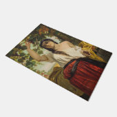 ぶどうイタリアン狩り女性（夏の収穫） ドアマット (アングル)