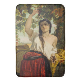 ぶどうイタリアン狩り女性（夏の収穫） バスマット