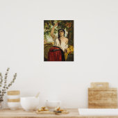 ぶどうイタリアン狩り女性（夏の収穫） ポスター (キッチン)