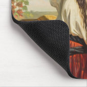 ぶどうイタリアン狩り女性（夏の収穫） マウスパッド (コーナー)