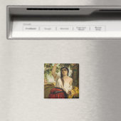 ぶどうイタリアン狩り女性（夏の収穫） マグネット (インサイチュ (食洗機))