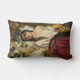 ぶどうイタリアン狩り女性（夏の収穫） ランバークッション