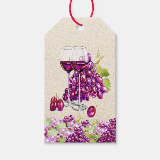 ぶどうエレガントとワインギフトラベル ギフトタグ (正面)