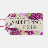 ぶどうエレガントとワインギフトラベル ギフトタグ (裏面横)