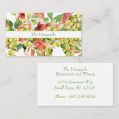 ぶどうエレガントと花ガーランドビジネスカード 名刺 (正面/裏面)