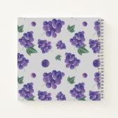 ぶどうエレガント赤ちゃんシャワー贈答用リストノート ノートブック (裏面)