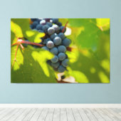 ぶどうオンつる植物 キャンバスプリント (インサイチュ (ウッドフロア))