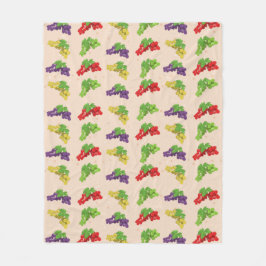 ぶどうカラフルス フリースブランケット