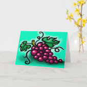 ぶどうカード カード (黄色い花)