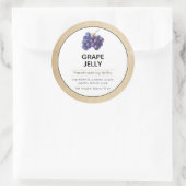 ぶどうジャムまたはゼリー缶詰瓶ラベル ラウンドシール (バッグ)