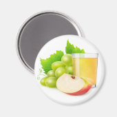 ぶどうジュースとリンゴ果汁 マグネット (正面/裏面)
