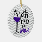 ぶどうスタイリストはワイン用の髪を切る セラミックオーナメント (右)