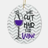 ぶどうスタイリストはワイン用の髪を切る セラミックオーナメント (左)
