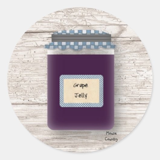 ぶどうゼリーのシール ラウンドシール (正面)