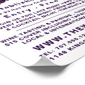 ぶどうバンチ、ワインバー/ワイナリー広告ズ ポスター (角)