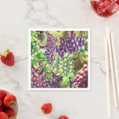 ぶどうパン赤い緑のブドウ畑のコラージュの分離 スタンダードカクテルナプキン (インサイチュ)