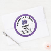 ぶどうモダンジャムまたはゼリー缶詰瓶ラベル ラウンドシール (封筒)