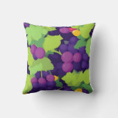 ぶどうレトロカラフルパタパーソナライズされたーン クッション (裏面)