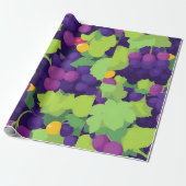 ぶどうレトロカラフルパタパーソナライズされたーン ラッピングペーパー (アンロールド)