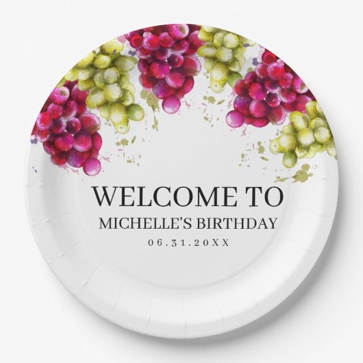 ぶどうワインテイスティング ペーパープレート (正面)