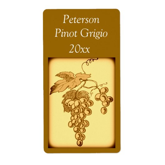 ぶどうワインラベル ラベル (正面)