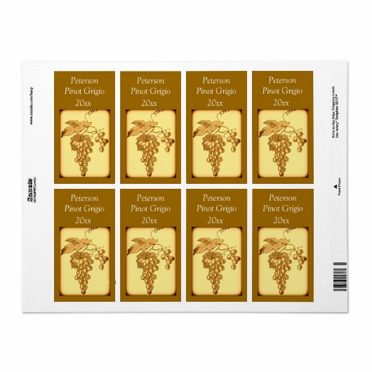 ぶどうワインラベル ラベル (フルシート)