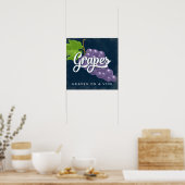 ぶどうヴィンテージフルーツラベルポスター ポスター (キッチン)