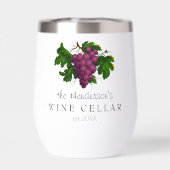 ぶどう付きパーソナライズされたワインセラー名 (背面)