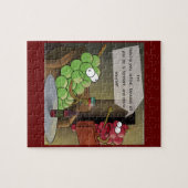 ぶどう分解食おもしろい品、ワイン&結婚漫画 ジグソーパズル (横)