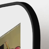 ぶどう分解食おもしろい品、ワイン&結婚漫画 ピックルボールラケット (左詳細)