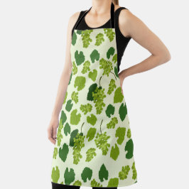 ぶどう及びぶどう葉の模様 エプロン