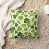 ぶどう及びぶどう葉の模様 クッション (ブランケット)