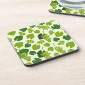 ぶどう及びぶどう葉の模様 コースター (左側)