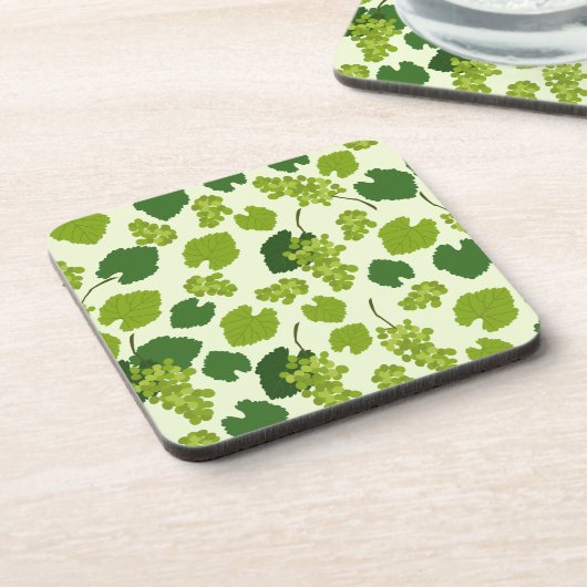 ぶどう及びぶどう葉の模様 コースター (左側)