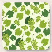 ぶどう及びぶどう葉の模様 コースター (正面)