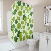 ぶどう及びぶどう葉の模様 シャワーカーテン (インサイチュ)