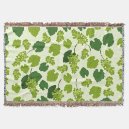 ぶどう及びぶどう葉の模様 スローブランケット