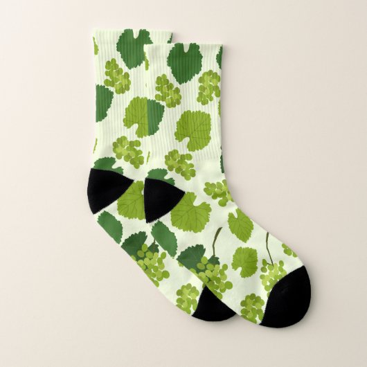 ぶどう及びぶどう葉の模様 ソックス (ペア)